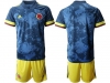 National Colombia Custom #00 Away Blue 2020/21 Soccer Jersey