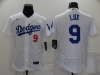 Los Angeles Dodgers #9 Gavin Lux White Flex Base Jersey