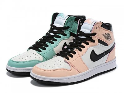 Air Jordan 1 Mid SE Pink Green Shoes