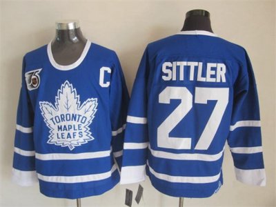 Toronto Maple Leafs #27 Darryl Sittler 1991 CCM Vintage 75th Blue Jersey