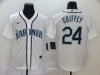 Seattle Mariners #24 Ken Griffey Jr. White Cool Base Jersey