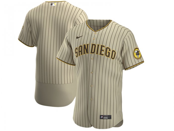 San Diego Padres Custom #00 Alternate Gray Pinstripe Flex Base Jersey ...