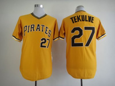 Pittsburgh Pirates #27 Kent Tekulve Throwback Gold Jersey