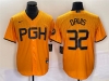 Pittsburgh Pirates #32 Henry Davis Gold 2023 City Connect Jersey