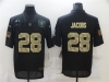 Las Vegas Raiders #28 Josh Jacobs 2020 Black Camo Salute To Service Limited Jersey