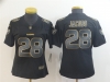 Women's Las Vegas Raiders #28 Josh Jacobs Black Gold Vapor Limited Jersey