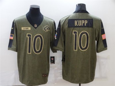 Los Angeles Rams #10 Cooper Kupp 2021 Olive Salute To Service Limited Jersey