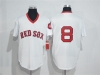 Boston Red Sox #8 Carl Yastrzemski 1975 Throwback White Jersey