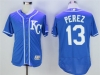 Kansas City Royals #13 Salvador Perez Alternate Royal Blue Flex Base Jersey