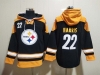 Pittsburgh Steelers #22 Najee Harris Black Pullover Hoodie Jersey