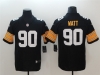 Pittsburgh Steelers #90 T.J. Watt Alternate Black Vapor Limited Jersey