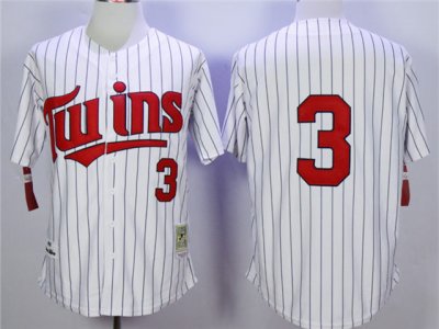 Minnesota Twins #3 Harmon Killebrew 1991 Throwback White Stripe Jersey