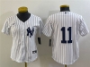 Womens New York Yankees #11 Anthony Volpe White Without Name Cool Base Jersey
