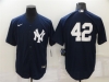 New York Yankees #42 Mariano Rivera Navy Without Name Cool Base Jersey