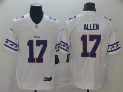 Buffalo Bills #17 Josh Allen White Team Logos Fashion Limited Jersey