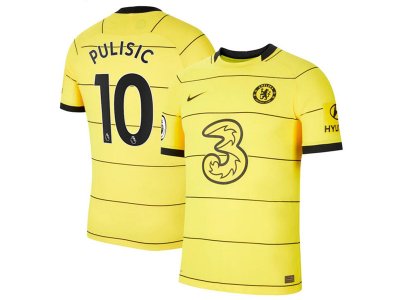 Club Chelsea #10 Pulisic Away Yellow 2021/22 Soccer Jersey