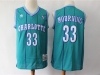Charlotte Hornets #33 Alonzo Mourning Teal Hardwood Classic Jersey