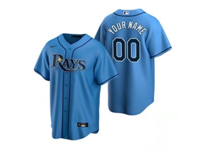 Tampa Bay Rays Custom #00 Light Blue 2020 Cool Base Jersey