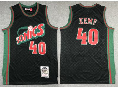Seattle SuperSonics #40 Shawn Kemp 1995-96 Neapolitan Hardwood Classics Jersey