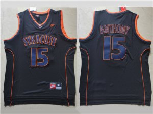 Syracuse Orange #15 Carmelo Anthony Black College Basketball Jersey