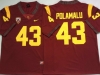 NCAA USC Trojans #43 Troy Polamalu Red College Football Jersey