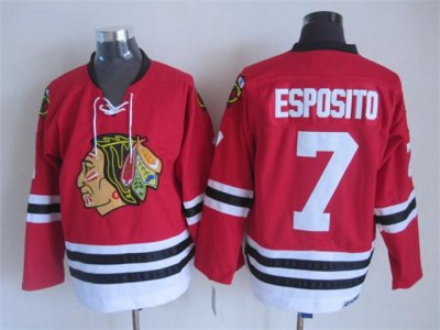 Chicago Blackhawks #7 Phil Esposito 1963 CCM Vintage Red Jersey