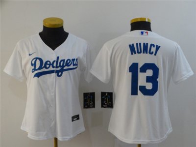 Womens Los Angeles Dodgers #13 Max Muncy White Cool Base Jersey