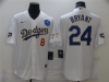 Los Angeles Dodgers #8/24 Kobe Bryant White 2021 Gold Program Cool Base Jersey