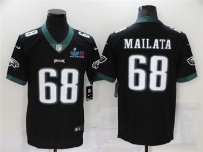 Philadelphia Eagles #68 Jordan Mailata Black Super Bowl LVII Limited Jersey