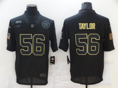 New York Giants #56 Lawrence Taylor 2020 Black Salute To Service Limited Jersey