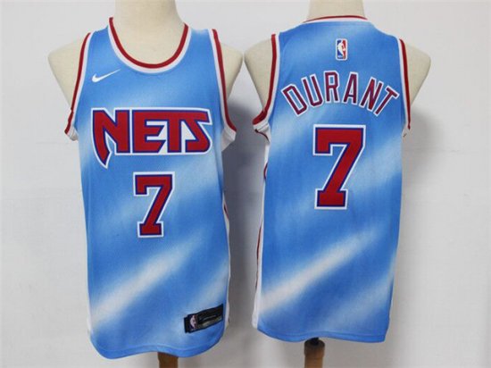 Brooklyn Nets #7 Kevin Durant 2020-21 Light Blue Classic Edition ...