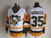 Pittsburgh Penguins #35 Tom Barrasso 1992 Vintage CCM White/Gold Jersey