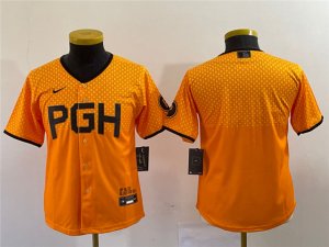 Youth Pittsburgh Pirates Blank Gold 2023 City Connect Team Jersey