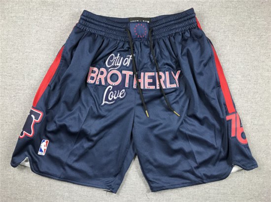 Philadelphia 76ers City of Brotherly Love Navy City Edition Basketball Shorts