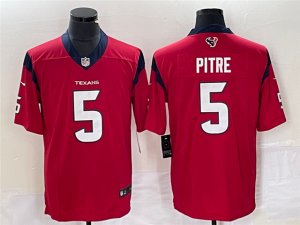 Houston Texans #5 Jalen Pitre Red Vapor Limited Jersey