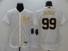 New York Yankees #99 Aaron Judge White Golden Flex Base Jersey