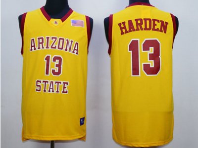 NCAA Arizona State Sun Devils #13 James Harden Yellow College Basketball Jersey