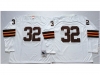 Cleveland Browns #32 Jim Brown 1964 Throwback White Long Sleeve Jersey