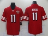 San Francisco 49ers #11 Brandon Aiyuk Red Alternate 75th Anniversary Vapor Limited Jersey