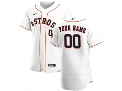 Houston Astros Custom #00 Home White Flex Base Jersey