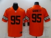 Cleveland Browns #95 Myles Garrett 2021 Orange Inverted Limited Jersey