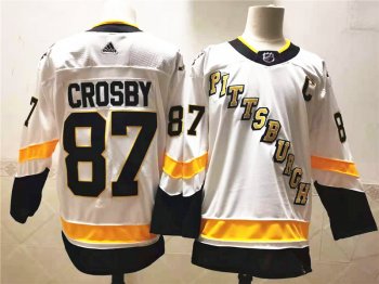 Pittsburgh Penguins #87 Sidney Crosby 2020-21 Reverse Retro White Jersey