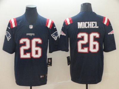 New England Patriots #26 Sony Michel Navy Vapor Litmited Jersey
