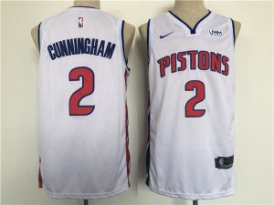Detroit Pistons #2 Cade Cunningham White Swingman Jersey