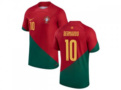 National Portugal #10 Bernardo Home Red 2022/23 Soccer Jersey