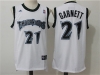 Minnesota Timberwolves #21 Kevin Garnett White Jersey