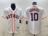 Houston Astros #10 Yuli Gurriel White Cool Base Jersey
