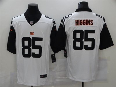 Cincinnati Bengals #85 Tee Higgins White Color Rush Vapor Limited Jersey