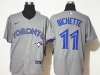 Toronto Blue Jays #11 Bo Bichette Gray Flex Base Jersey