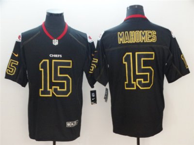 Kansas City Chiefs #15 Patrick Mahomes Black Shadow Limited Jersey